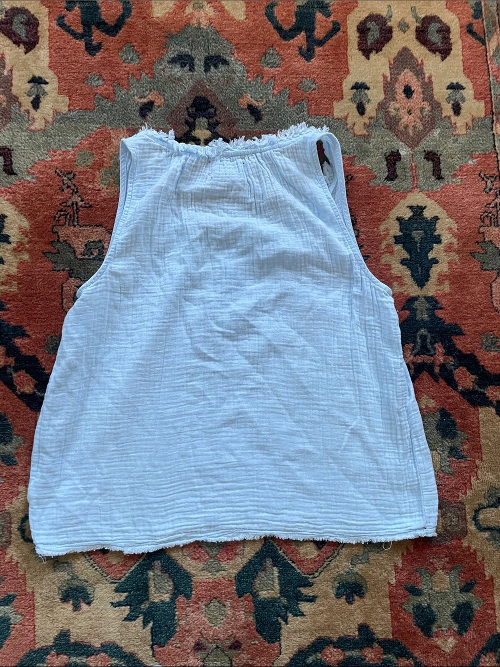XIRENA Rosie Cotton Tank Top size Small Light Blue